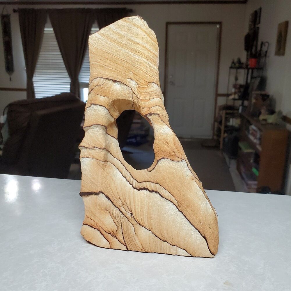 Beautiful 7.5" Natural Arizona Sierra Sandstone Arch Sculpture (2.1 lbs)